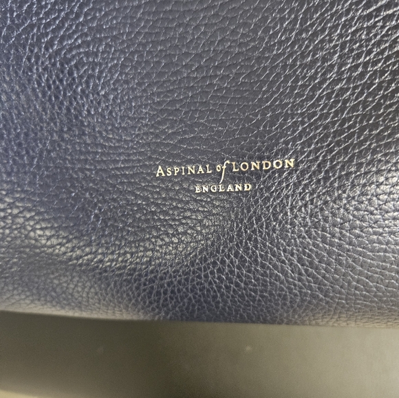 Aspinal of London Leather Shoulder Bag Navy LIKE NEW W/ DUSTBAG - Picture 11 of 14